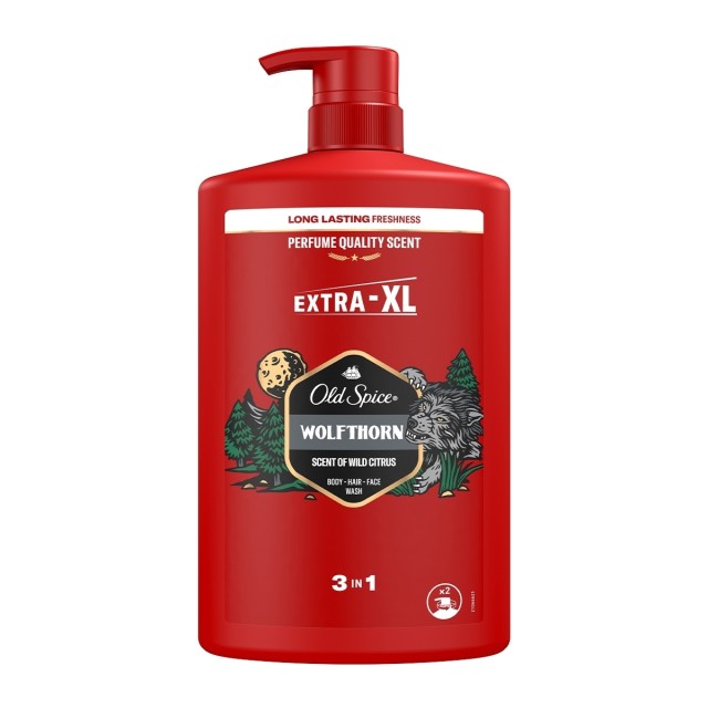 Old Spice Wolfthorn 3 in 1 Ανδρικό Αφρόλουτρο & Σαμπουάν 1000ml με Αντ … Old Spice Wolfthorn 3 in 1 Ανδρικό Αφρόλουτρο & Σαμπουάν 1000ml με Αντ …