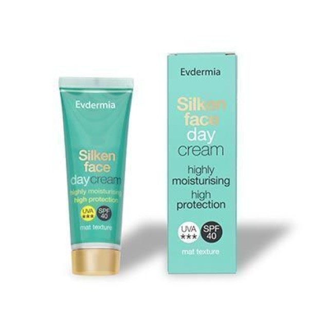 Evdermia Silken Face Day Cream SPF40 Ενυδατική Αντηλιακή Κρέμα Προσώπου 50ml
