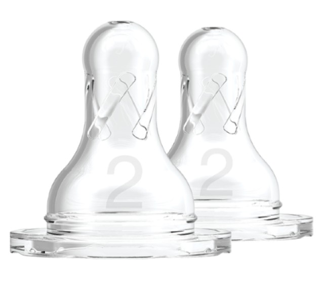 Dr Browns Options+ Θηλή Σιλικόνης Μέτριας Ροής για 3m+ Μπιμπερό με Στε …