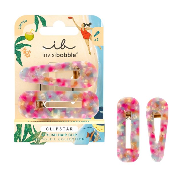 Invisibobble ΙΒ Clipstar au Soleil Dazzling Wave Κλιπ Μαλλιών Πολύχρωμ …