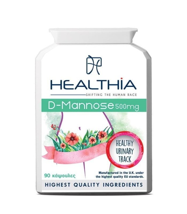 Healthia D-Mannose 500mg Συμπλήρωμα Διατροφής για το Ουροποιητικό Σύστ &hellip;
