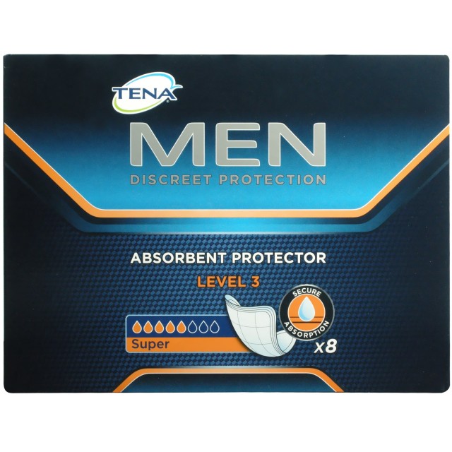 TENA Slipad For Men Level 3 Ανδρικές Σερβιέτες Ακράτειας 8 Τεμάχια