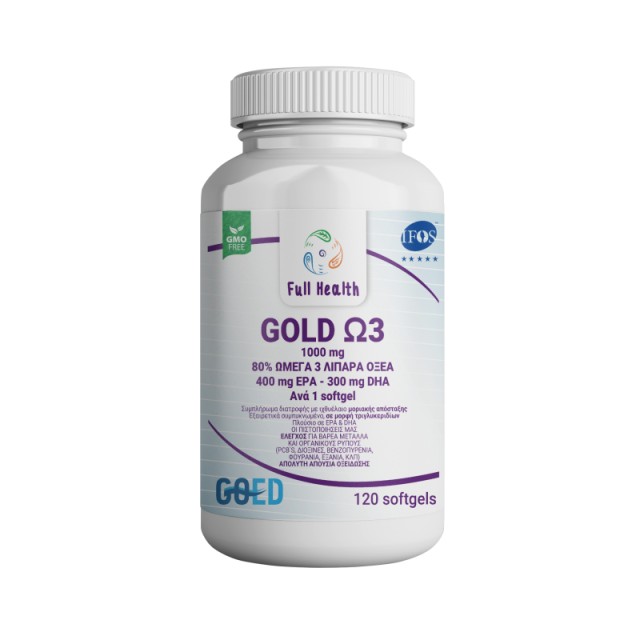 Full Health Gold Ω3 1000mg Ιχθυέλαιο 120 Μαλακές Κάψουλες