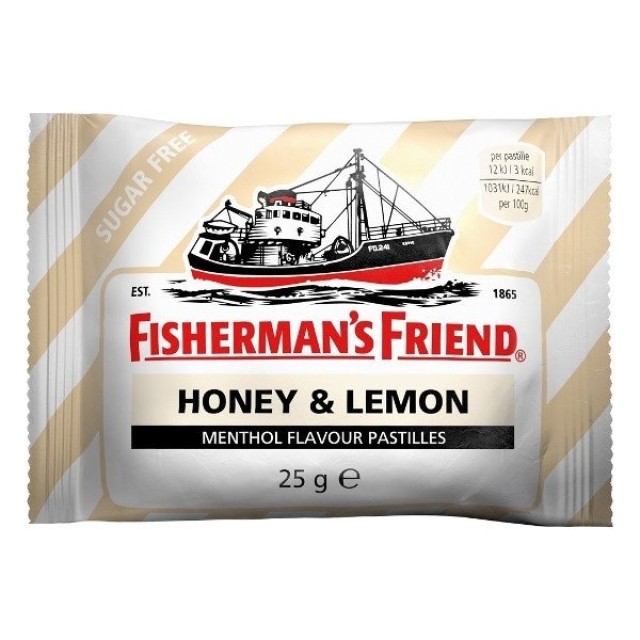 Fishermans Friend Honey And Lemon Καραμέλες με Μέλι και Λεμόνι, 25gr
