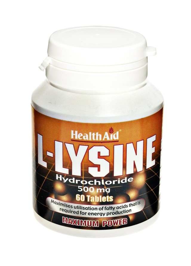 Health Aid L-Lysine Συμπλήρωμα Διατροφής με Λυσίνη για Ενέργεια & Παραγωγή Κολλαγόνου για Υγιείς Ιστούς & Δέρμα 60 Ταμπλέτες