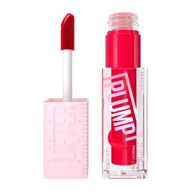 Maybelline Lip Gloss 004 Red Flag Lifter Plumping Υγρό Κραγιόν Κόκκινο &hellip;