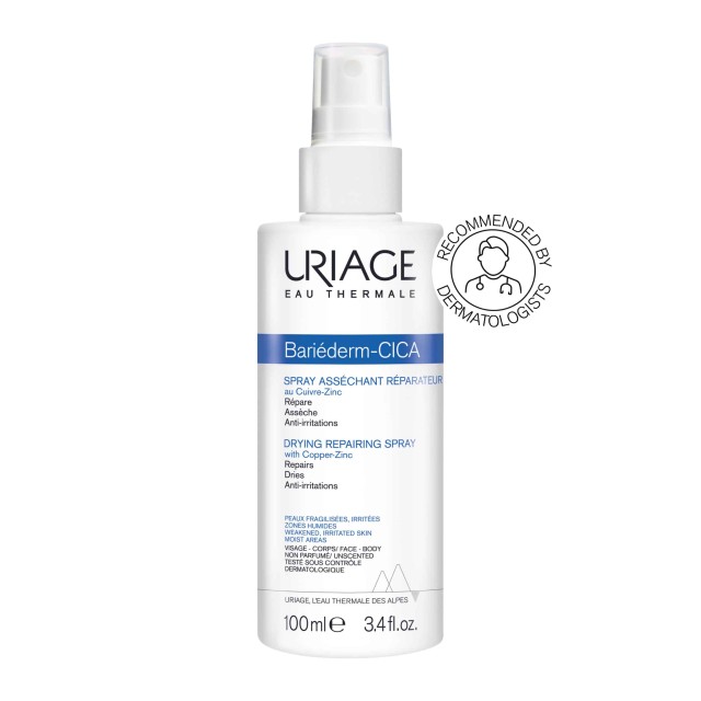 Uriage Bariéderm Cica Επανορθωτικό Spray με Χαλκό & Ψευδάργυρο 100ml