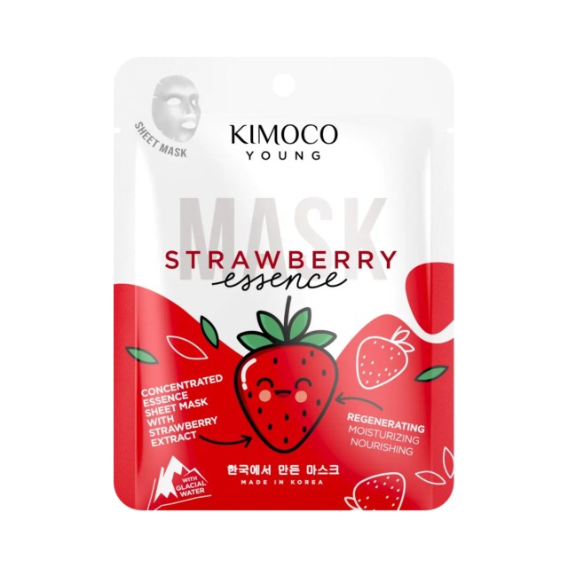 Kimoco Young Regenerating Sheet Mask & Strawberry Extract & Glacial Wa &hellip;