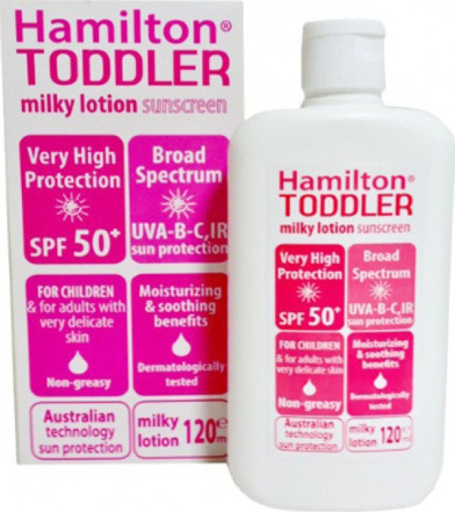 Hamilton Toddler SPF50+ Kids Sunscreen Milky Lotion Παιδικό Αντηλιακό Γαλάκτωμα Προσώπου & Σώματος 200ml