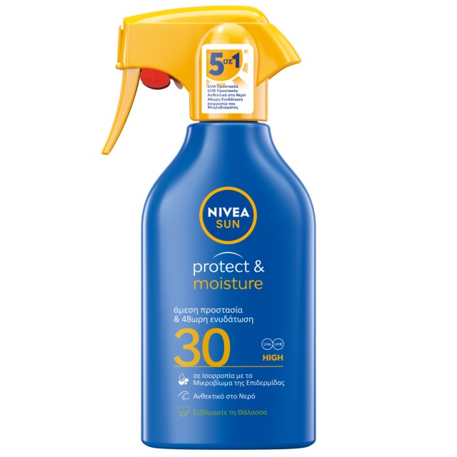 Nivea Sun Protect & Moisture SPF30 Trigger Spray Αντηλιακό Γαλάκτωμα Σώματος 270ml