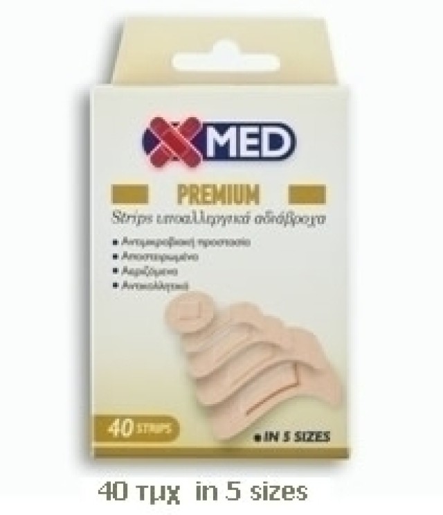 Medisei  X-Med Premium Strips Αυτοκόλλητα Επιθέματα Διάφορα 40 Τεμάχια