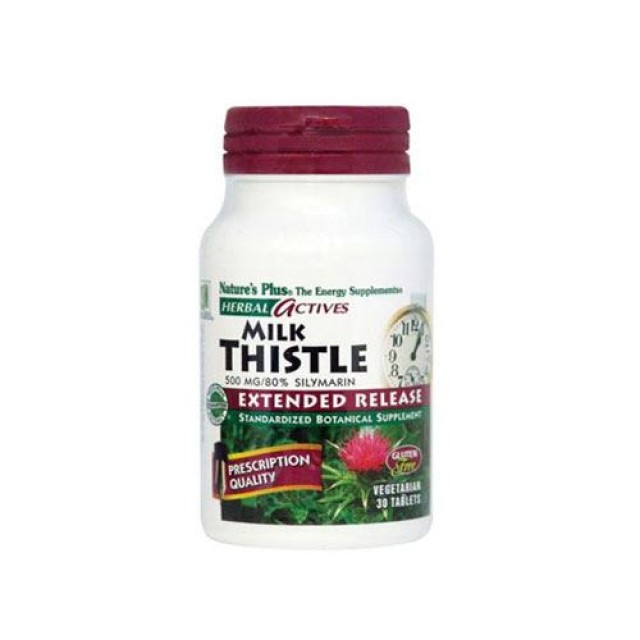 Natures Plus, Milk Thistle 500 mg, 30 tabs