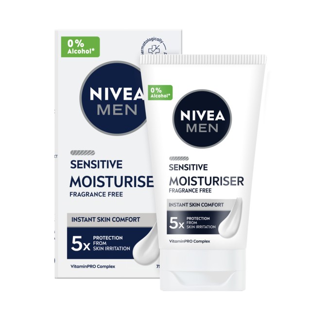 Nivea Men Sensitive Moisturiser Ενυδατική Κρέμα Προσώπου Χωρίς Άρωμα 7 &hellip;