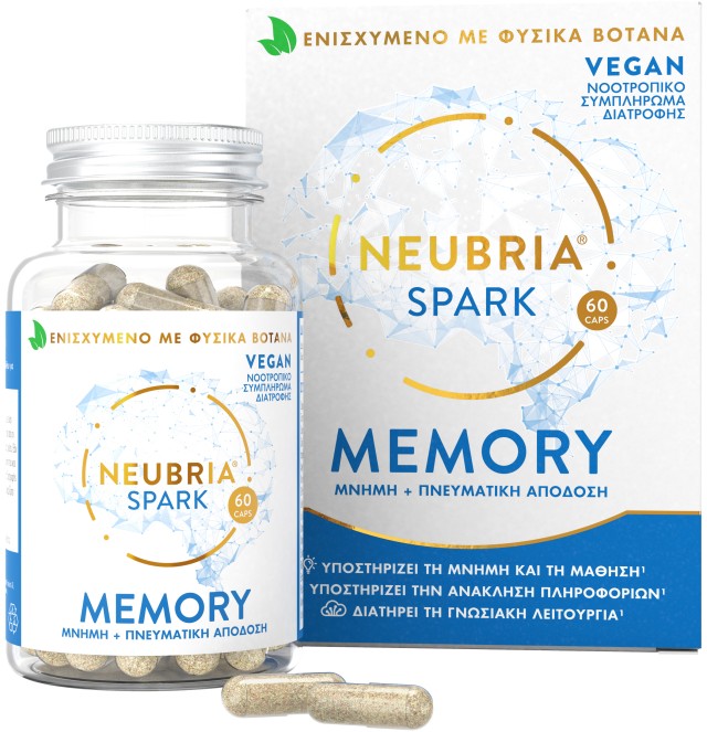 Neubria Spark MEMORY Συμπλήρωμα Διατροφής για την Μνήμη και την Πνευματική Απόδοση 60 Κάψουλες