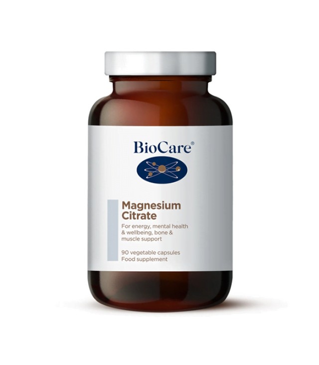 BioCare Magnesium Citrate Μαγνήσιο για το Νευρικό Σύστημα 90 Φυτικές Κ &hellip;