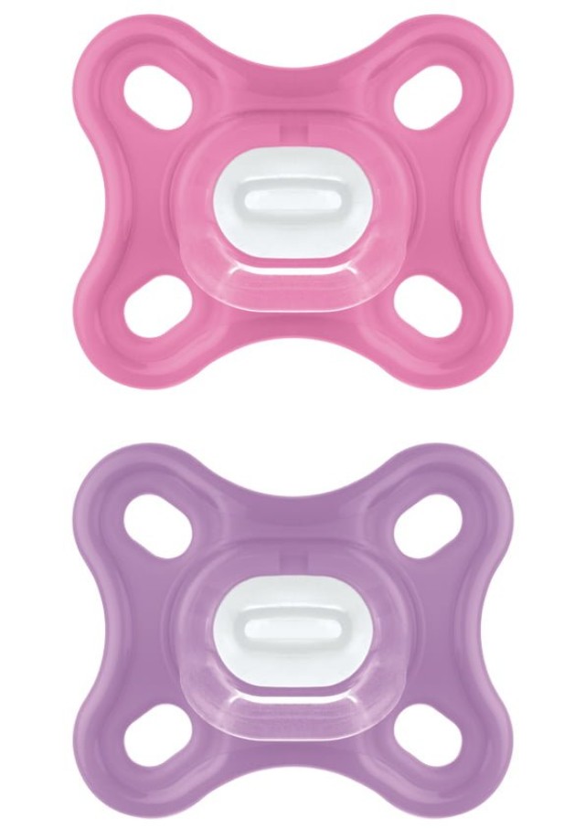 Mam Comfort Πιπίλα Σιλικόνης για Νεογέννητα 0-2m Ροζ - Μωβ 2 Τεμάχια [ … Mam Comfort Πιπίλα Σιλικόνης για Νεογέννητα 0-2m Ροζ - Μωβ 2 Τεμάχια [ …