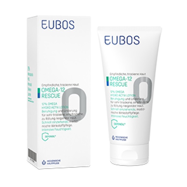 Eubos Omega 12% Rescue Hydro Active Sensitive Dry Skin Καταπραϋντική Λοσιόν Σώματος για το Ευαίσθητο - Ξηρό και με Τάση Ερυθρότητας Δέρμα 200ml