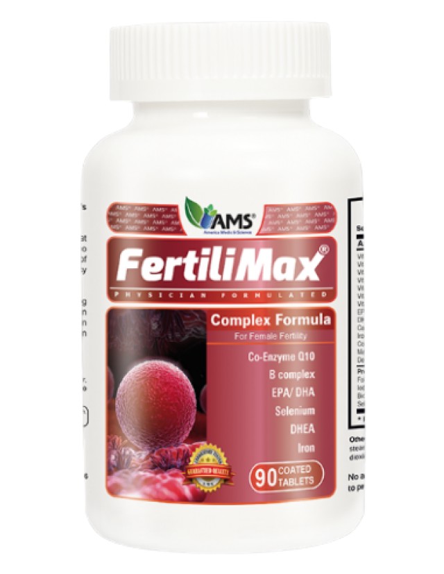 AMS Fertilimax Complex Formula Συμπλήρωμα Διατροφής για την Γυναικεία Γονιμότητα 90 Ταμπλέτες