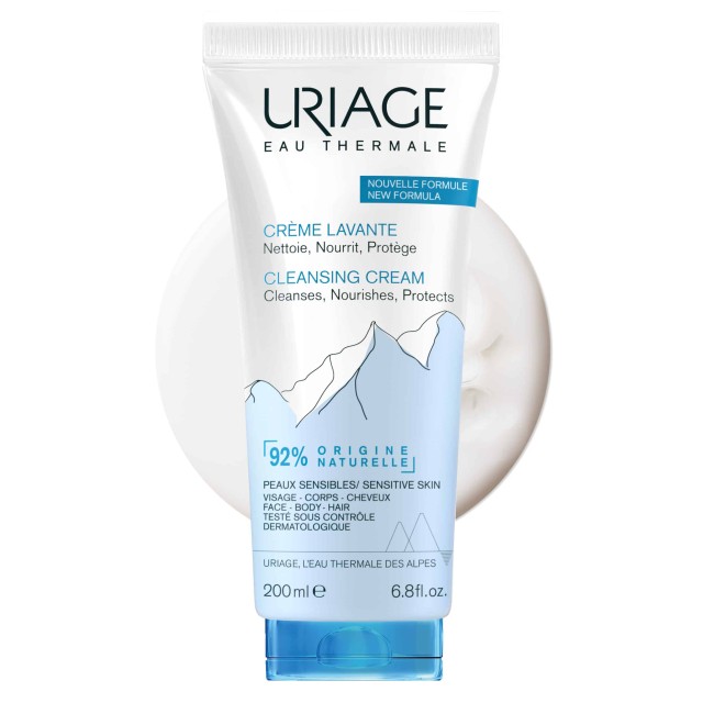 Uriage Eau Thermale Cleansing Cream Κρέμα Καθαρισμού για Πρόσωπο - Σώμα - Μαλλιά 200ml