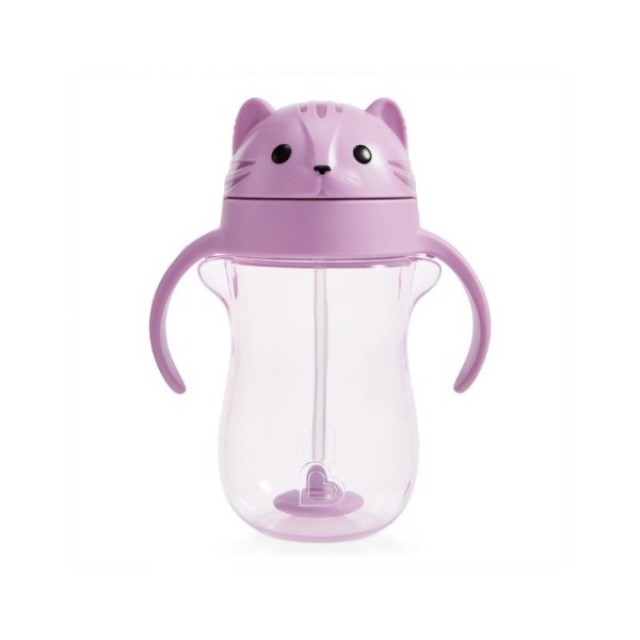Munchkin Tip & Sip Straw Cat Ποτηράκι Με Λαβές Και Καλαμάκι Με Βαρίδιο &hellip;