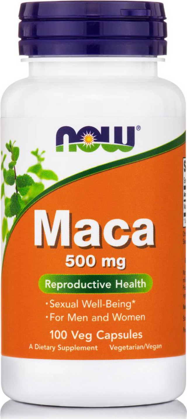 Now Foods Maca 500mg Συμπλήρωμα Διατροφής Για Την Σεξουαλική Υγεία 100 Κάψουλες