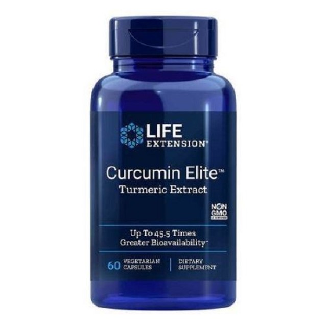 Life Extension Curcumin Elite Turmeric Extract Συμπλήρωμα Διατροφής Κουρκουμίνης 60 Κάψουλες