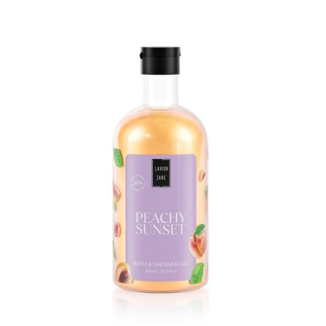 Lavish Care Peachy Sunset Bath & Shower Αφρόλουτρο Gel με Άρωμα Ροδάκι …