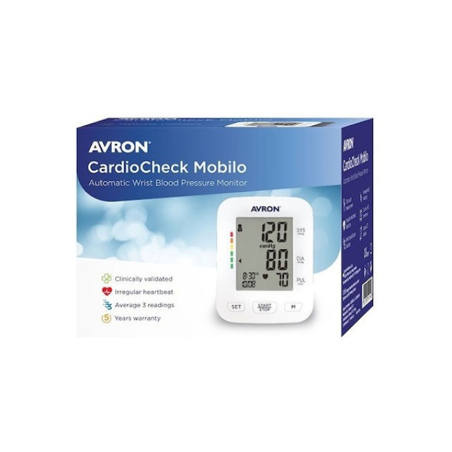 Avron CardioCheck Mobilo Ψηφιακό Πιεσόμετρο Καρπού 1 Τεμάχιο