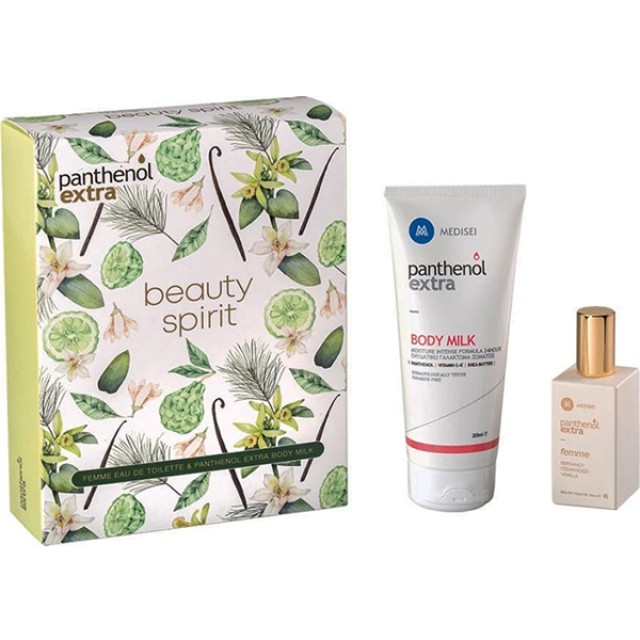 Medisei Pantenol Extra PROMO Beauty Spirit Femme Eau De Toilette Γυναικείο Άρωμα 50ml - Body Milk Ενυδατικό Γαλάκτωμα Σώματος 200ml