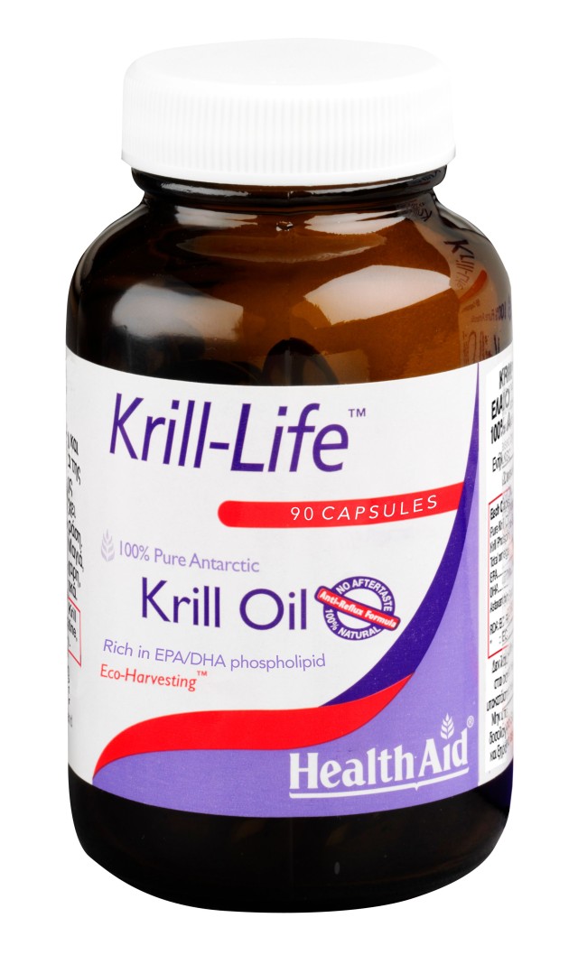 Health Aid Krill-Life Oil 500mg Συμπλήρωμα Διατροφής για την Υγιή Καρδιακή & Εγκεφαλική Λειτουργία 90 Κάψουλες