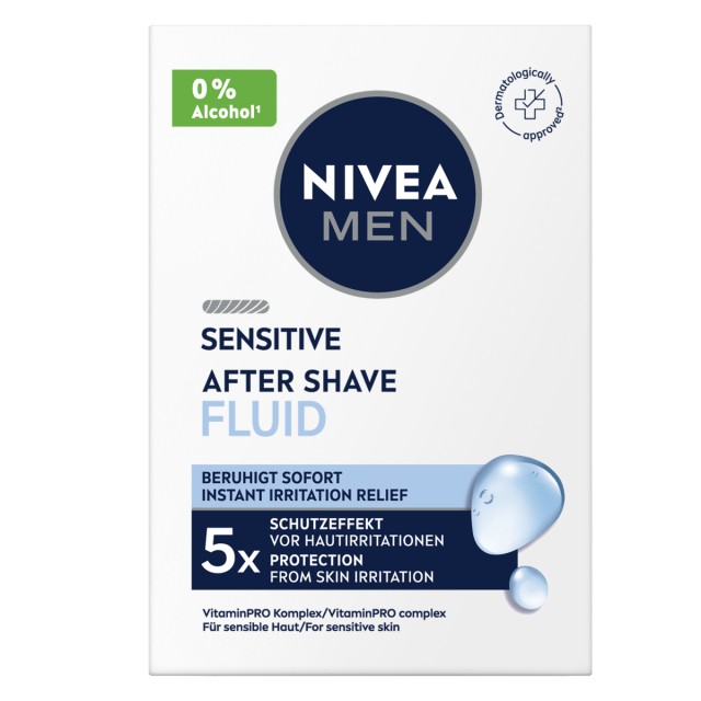 Nivea Men After Shave Sensitive Fluid Άμεση Ανακούφιση για Μετά το Ξύρ &hellip;