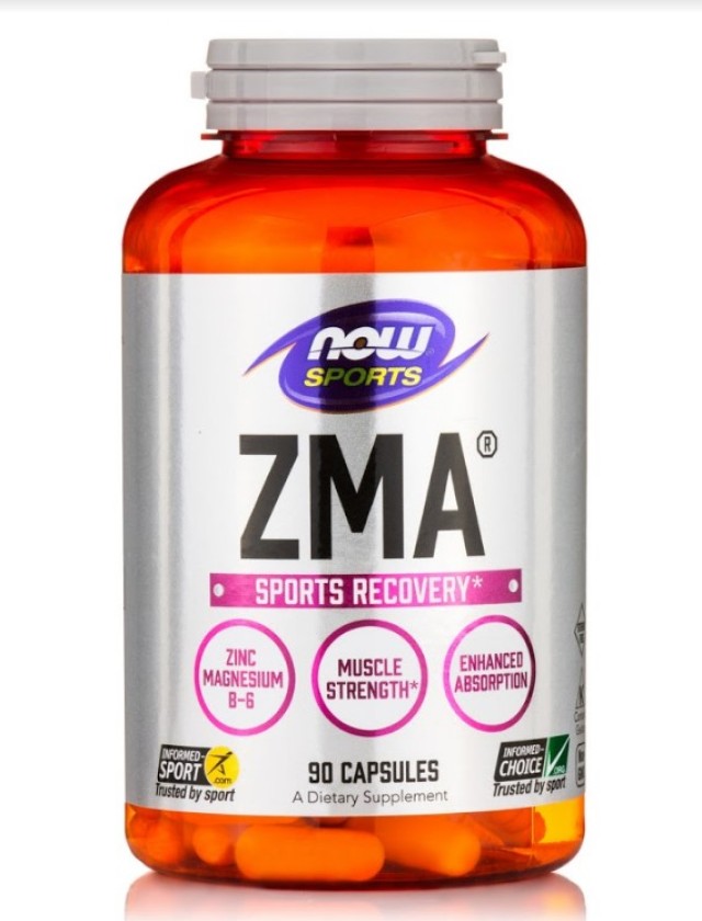 Now Foods ZMA® 800mg Συμπλήρωμα Διατροφής Για Αποκατάσταση και Ανάπλαση του Μυϊκού Ιστού 90 Κάψουλες