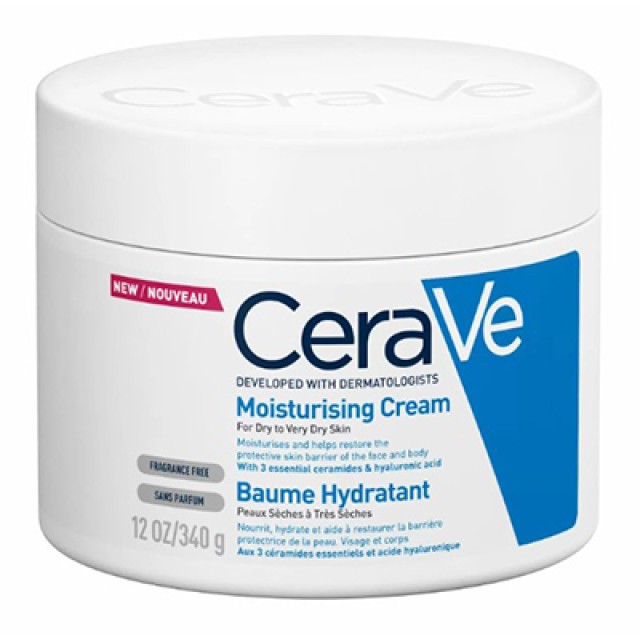 CeraVe Moisturizing Cream Ενυδατική Κρέμα για Ξηρή - Πολύ Ξηρή Επιδερμίδα 340gr