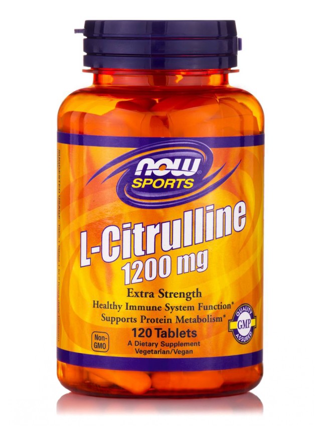 Now Foods L-Citrulline 1200mg Extra Strength Συμπλήρωμα Διατροφής με Κ …