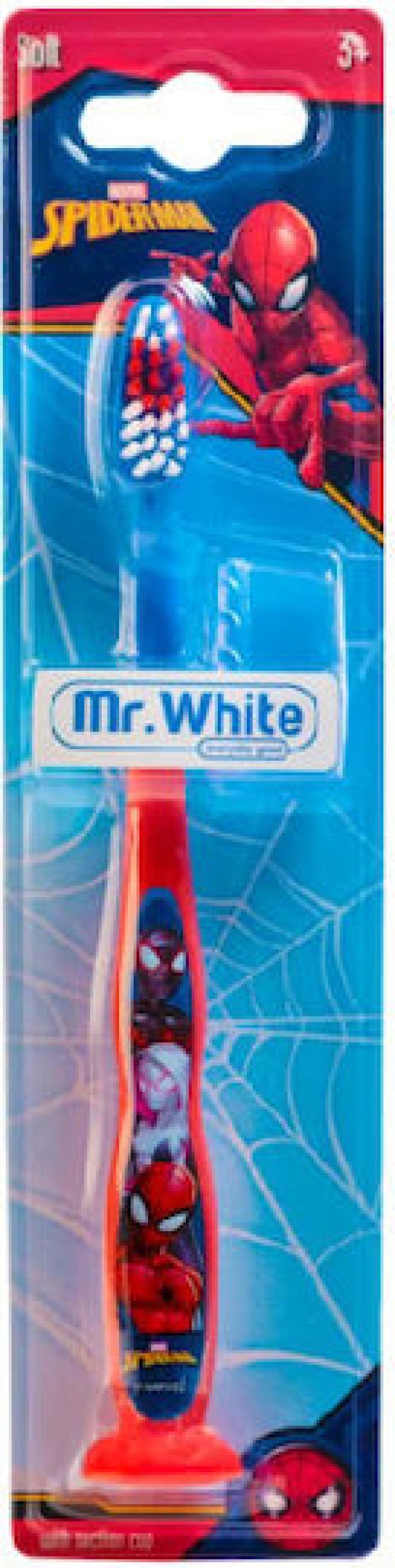 Mr.White Marvel Spider Man Soft Παιδική Οδοντόβουρτσα με Μπλε Καπάκι γ … Mr.White Marvel Spider Man Soft Παιδική Οδοντόβουρτσα με Μπλε Καπάκι γ …