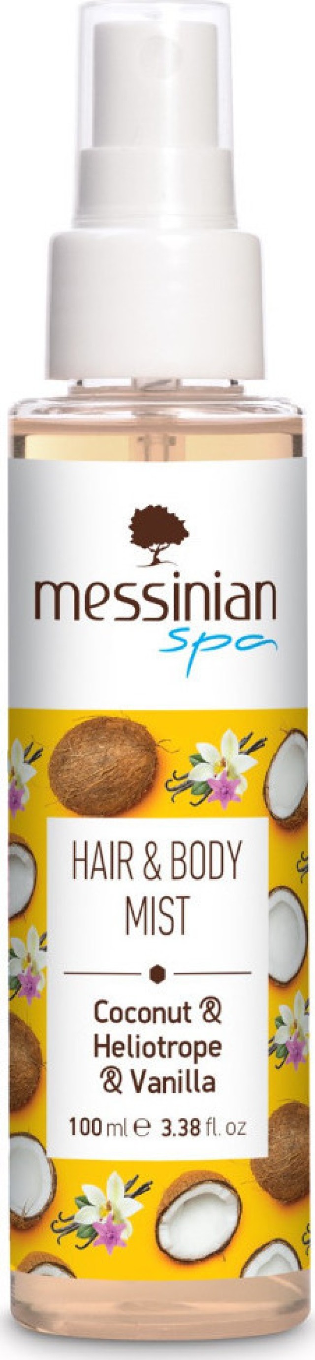 Messinian Spa Hair & Body Mist Αρωματικό Σπρέι για Μαλλιά & Σώμα με Καρύδα, Ηλιοτρόπιο & Βανίλια 100ml