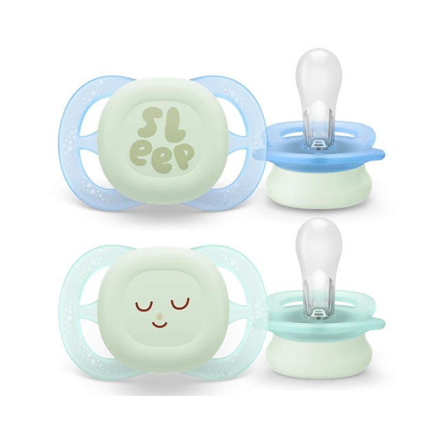 Avent Philips Ultra Air Nighttime Πιπίλα Σιλικόνης για 0-2m Φωσφορίζει …