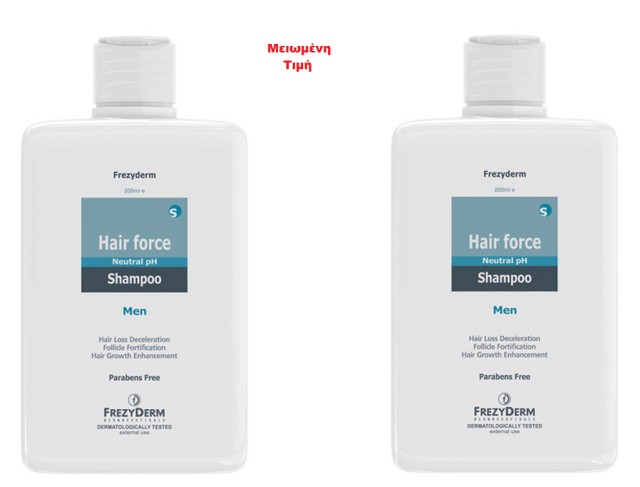 Frezyderm PROMO Hair Force MEN Shampoo Σαμπουάν Κατά της Τριχόπτωσης για Άνδρες 2x200ml [Μειωμένη Τιμή]