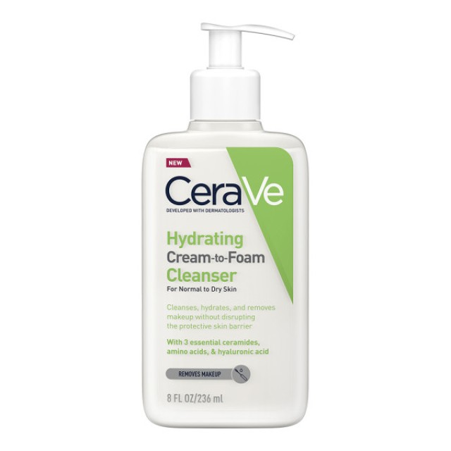 CeraVe Hydrating Cream to Foam Cleanser για Καθαρισμό & Ντεμακιγιάζ Πρ … CeraVe Hydrating Cream to Foam Cleanser για Καθαρισμό & Ντεμακιγιάζ Πρ …