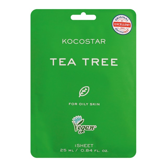 Kocostar Tea Trea Face Mask Εμποτισμένη Μάσκα Τόνωσης Προσώπου για Λιπ &hellip;