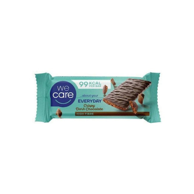 WeCare Everyday Crispy Dark Chocolate Bar Μπάρα Δημητριακών με Κακάο & Επικάλυψη Σοκολάτας Γάλακτος 20gr