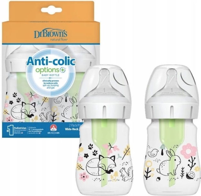 Dr. Browns Natural Flow Anti-Colic Options+ Πλαστικό Μπιμπερό Δάσος με …