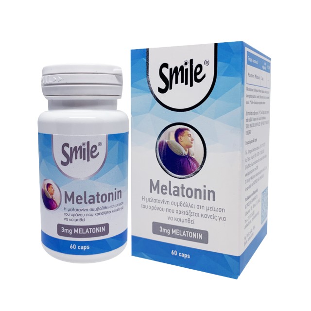 AM Health Smile Melatonin 3mg για την Καταπολέμηση της Αϋπνίας 60 Κάψουλες
