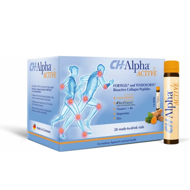 VivaPharm CH Alpha Active Συμπλήρωμα Διατροφής για Δυνατούς Τένοντες & Συνδέσμους 28 Φιαλίδια x 30ml