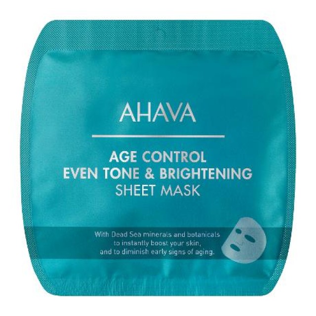 Ahava Age Control Even Tone & Brightening Sheet Mask Μάσκα Προσώπου 17gr