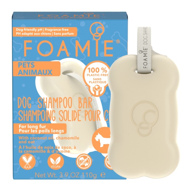 Foamie Σαμπουάν σε Στερεή Μορφή για Σκύλους με Μακρύ Τρίχωμα 110gr Foamie Σαμπουάν σε Στερεή Μορφή για Σκύλους με Μακρύ Τρίχωμα 110gr