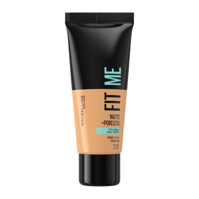 Maybelline Fit Me Matte + Poreless Foundation 220 Βάση για Φυσικό Ματ … Maybelline Fit Me Matte + Poreless Foundation 220 Βάση για Φυσικό Ματ …