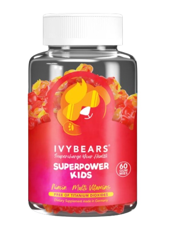 IvyBears Superpower Kids Παιδικό Σύμπλεγμα Βιταμινών για την Ενίσχυση του Ανοσοποιητικού Συστήματος 60 Ζελεδάκια - Αρκουδάκια