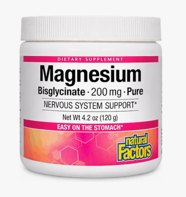 Natural Factors Magnesium Bisglycinate, 200mg Powder Μαγνήσιο 120gr Σκ &hellip;