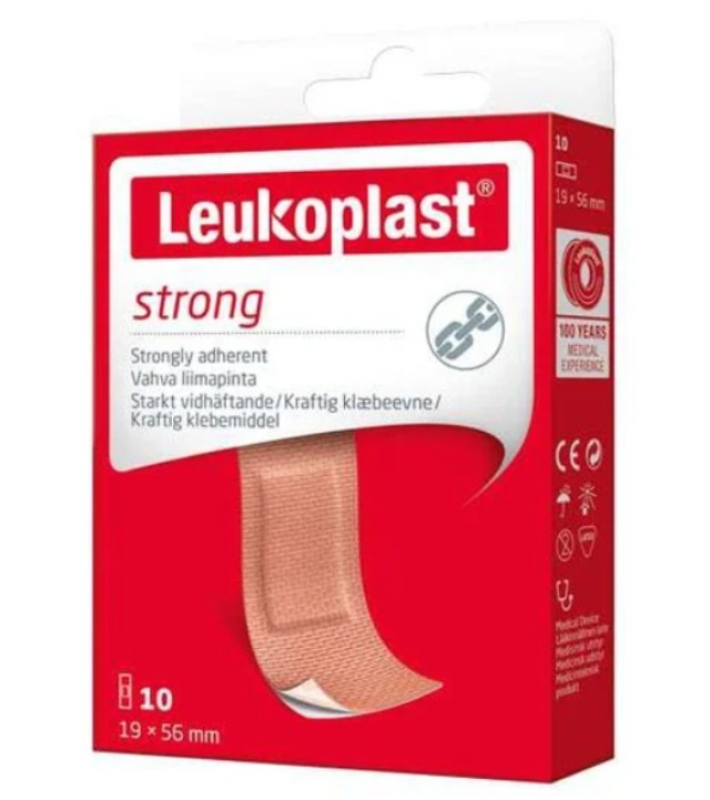 Leukoplast Strong Αυτοκόλλητα Επιθέματα Μπεζ 10 Τεμάχια